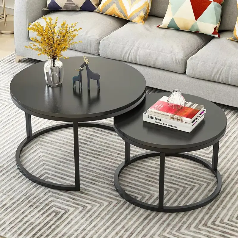 Coordinated nesting coffee tables for living rooms